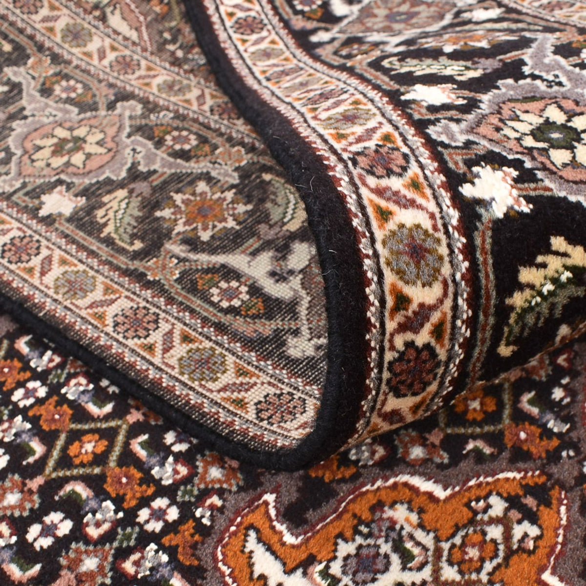 Alfombra Persa - Tabriz - Real cuadrado  - 207 x 200 cm - marrón