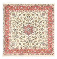 Alfombra Persa - Tabriz - Real cuadrado  - 202 x 201 cm - beige