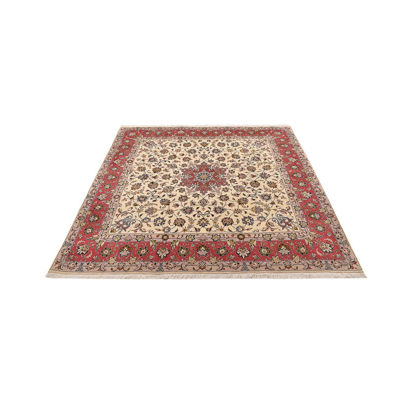 Alfombra Persa - Tabriz - Real cuadrado  - 202 x 201 cm - beige