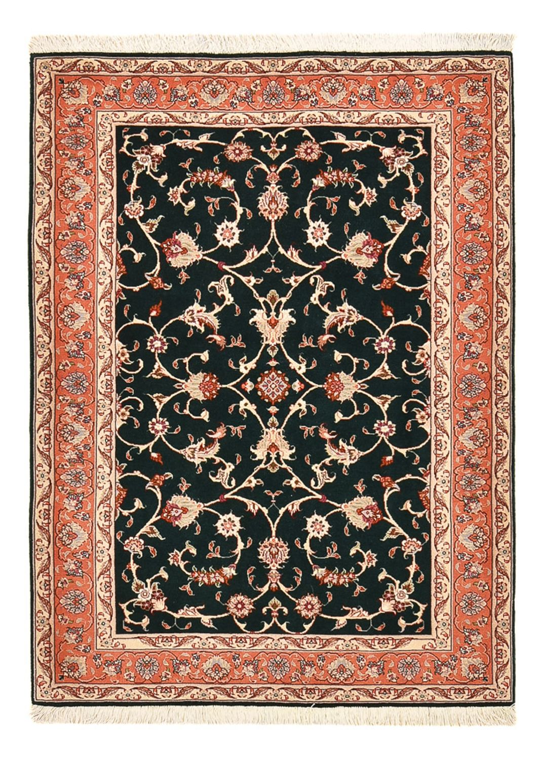 Alfombra Persa - Tabriz - Real - 145 x 100 cm - azul oscuro