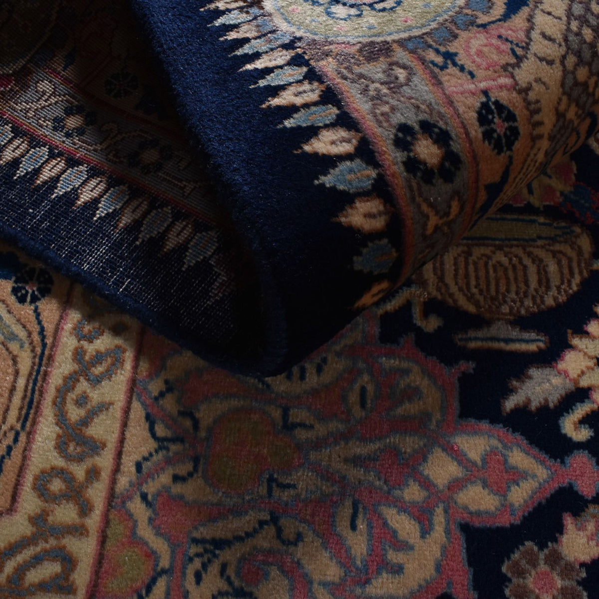 Alfombra persa - Clásica - 294 x 200 cm - azul oscuro