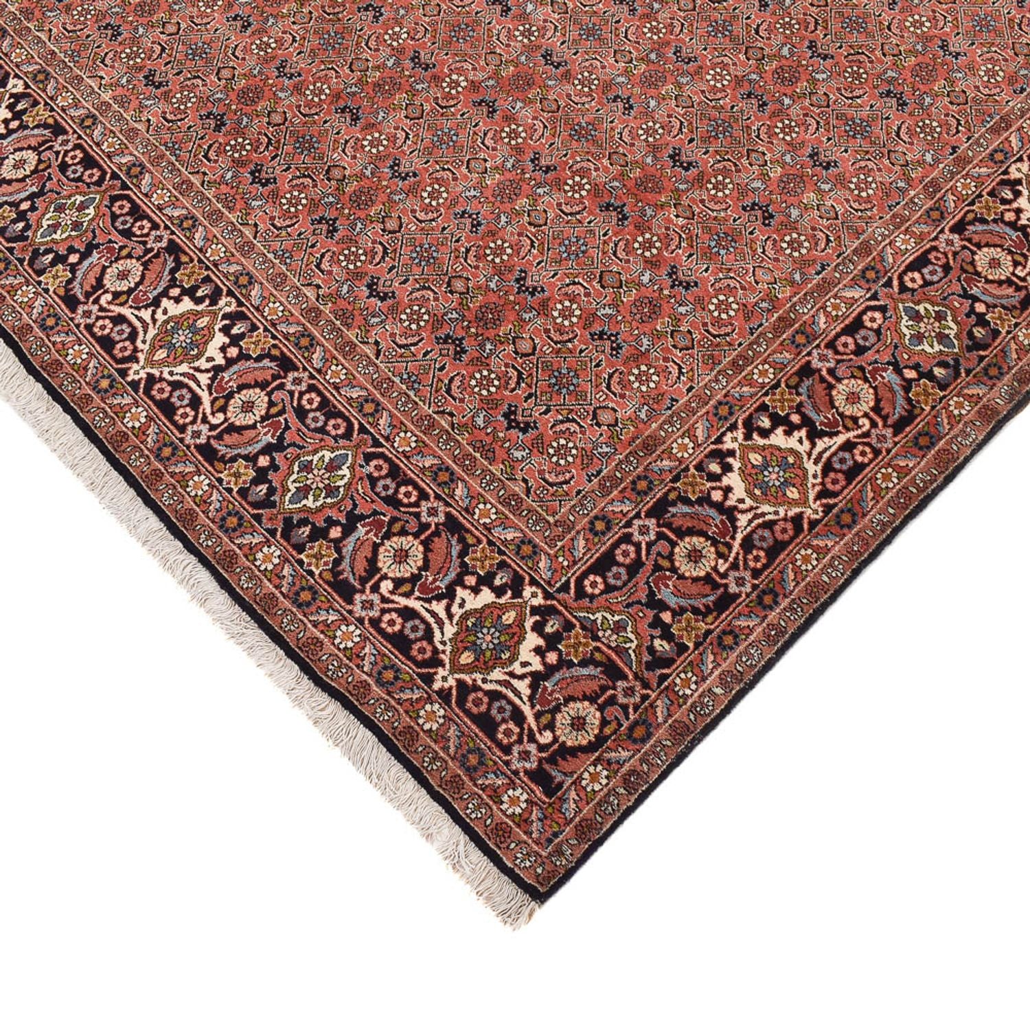 Alfombra de pasillo Alfombra persa - Bidjar - 389 x 199 cm - óxido