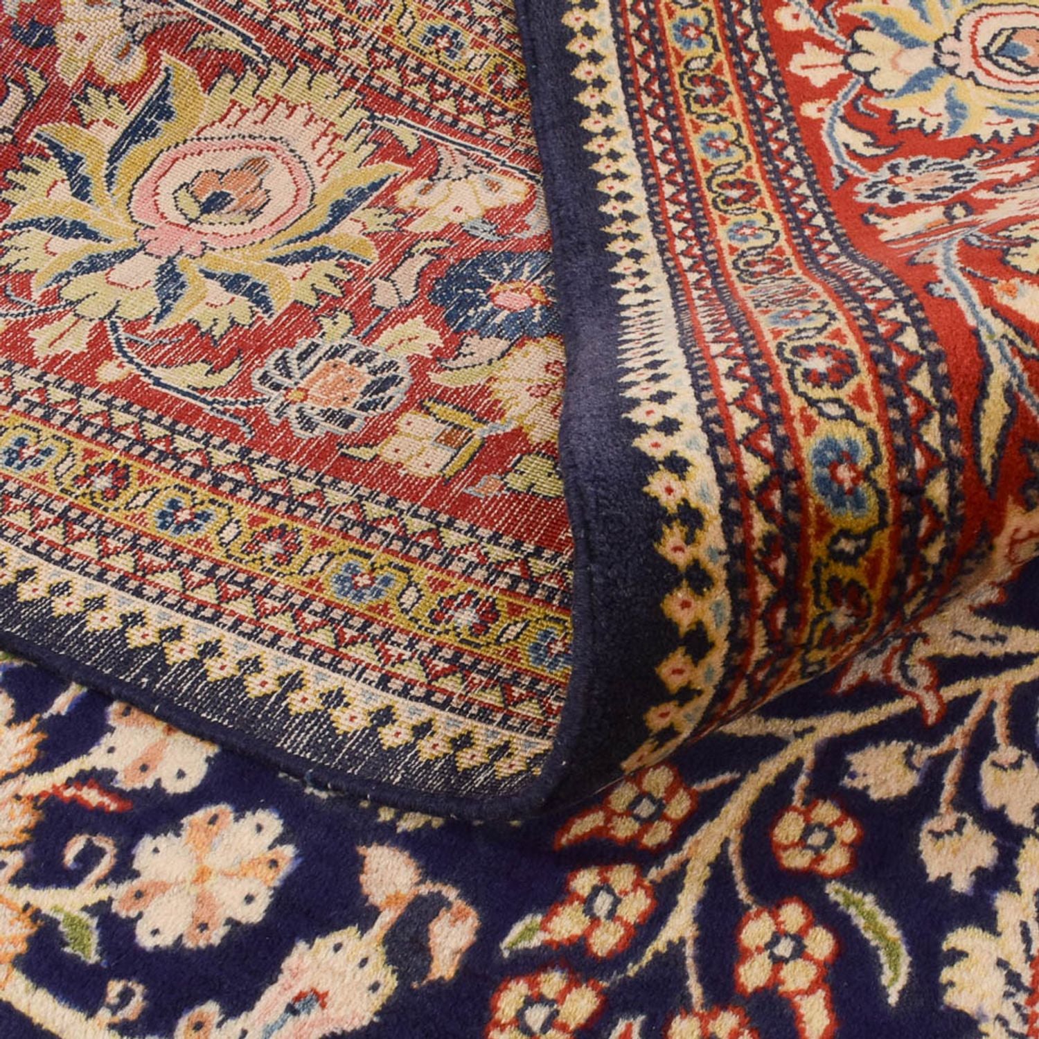 Alfombra Persa - Tabriz - Real - 381 x 250 cm - azul oscuro
