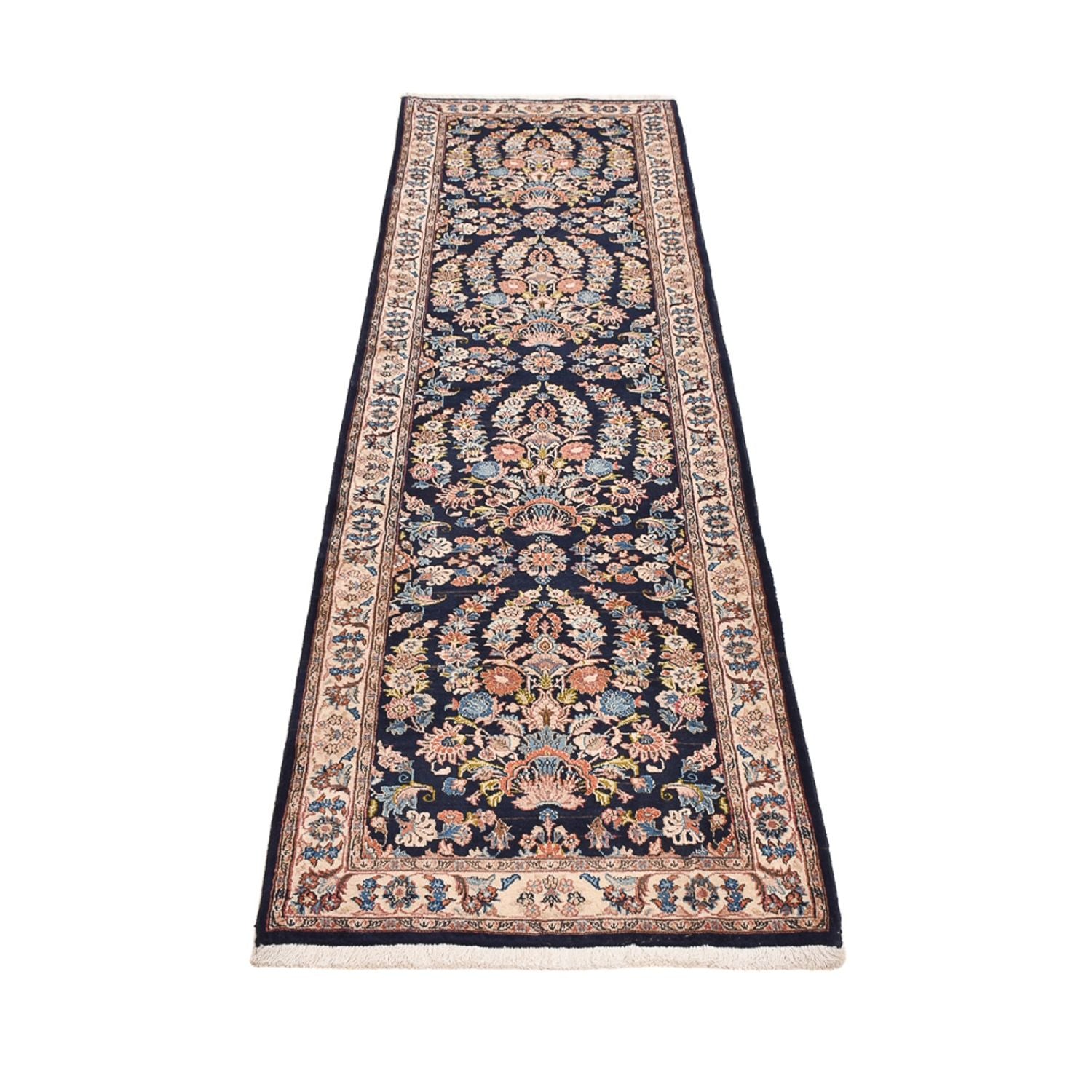 Alfombra de pasillo Alfombra persa - Clásica - 287 x 76 cm - azul oscuro