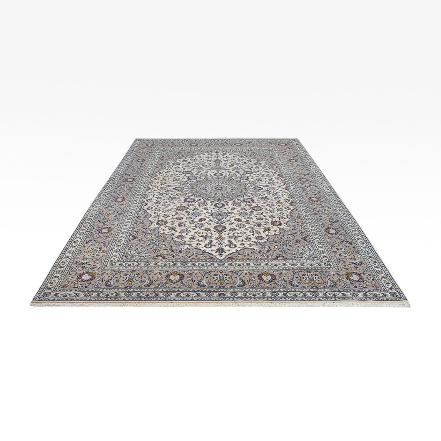 Alfombra persa - Keshan - Real - 360 x 248 cm - gris