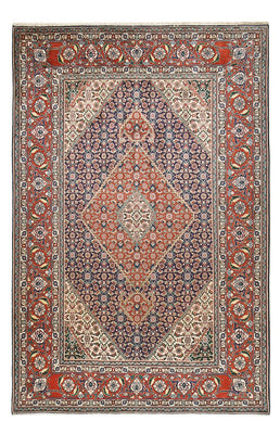 Alfombra Persa - Tabriz - Real - 303 x 199 cm - rojo oscuro
