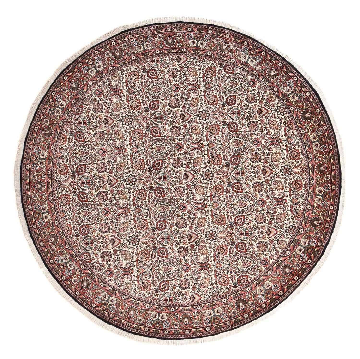 Alfombra persa - Bidjar redondo  - 250 x 250 cm - óxido