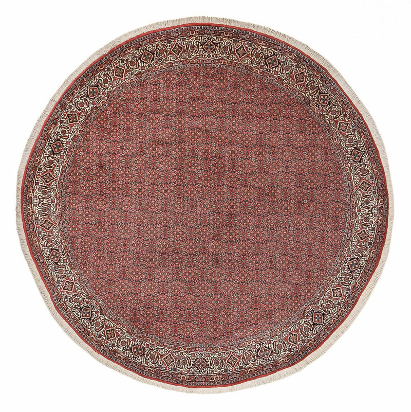 Alfombra persa - Bidjar redondo  - 300 x 300 cm - rojo burdeos