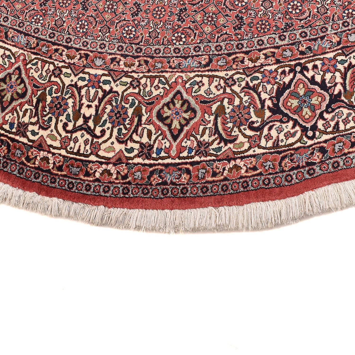Alfombra persa - Bidjar redondo  - 300 x 300 cm - rojo burdeos