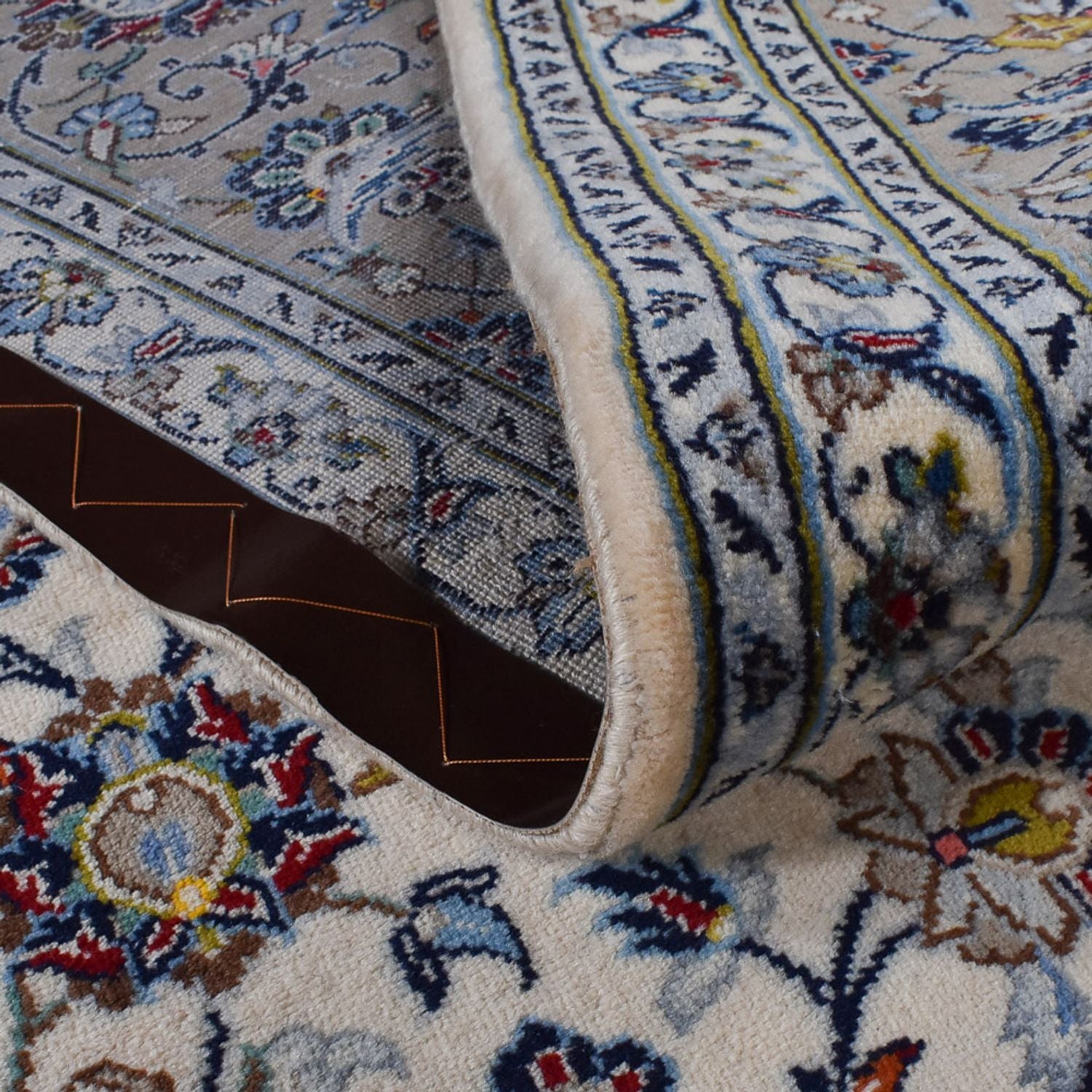 Alfombra persa - Keshan - Real - 343 x 250 cm - gris