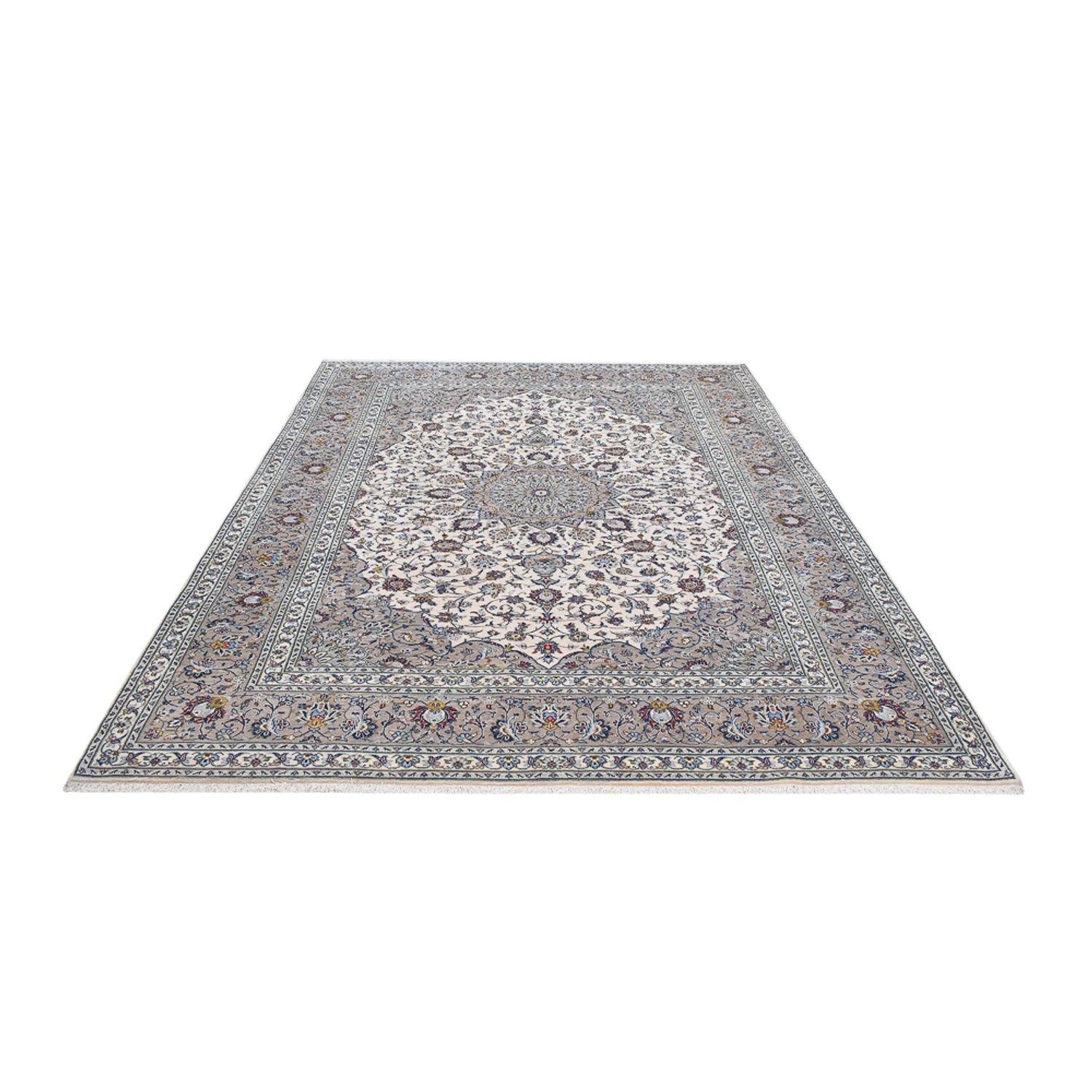 Alfombra persa - Keshan - Real - 343 x 250 cm - gris