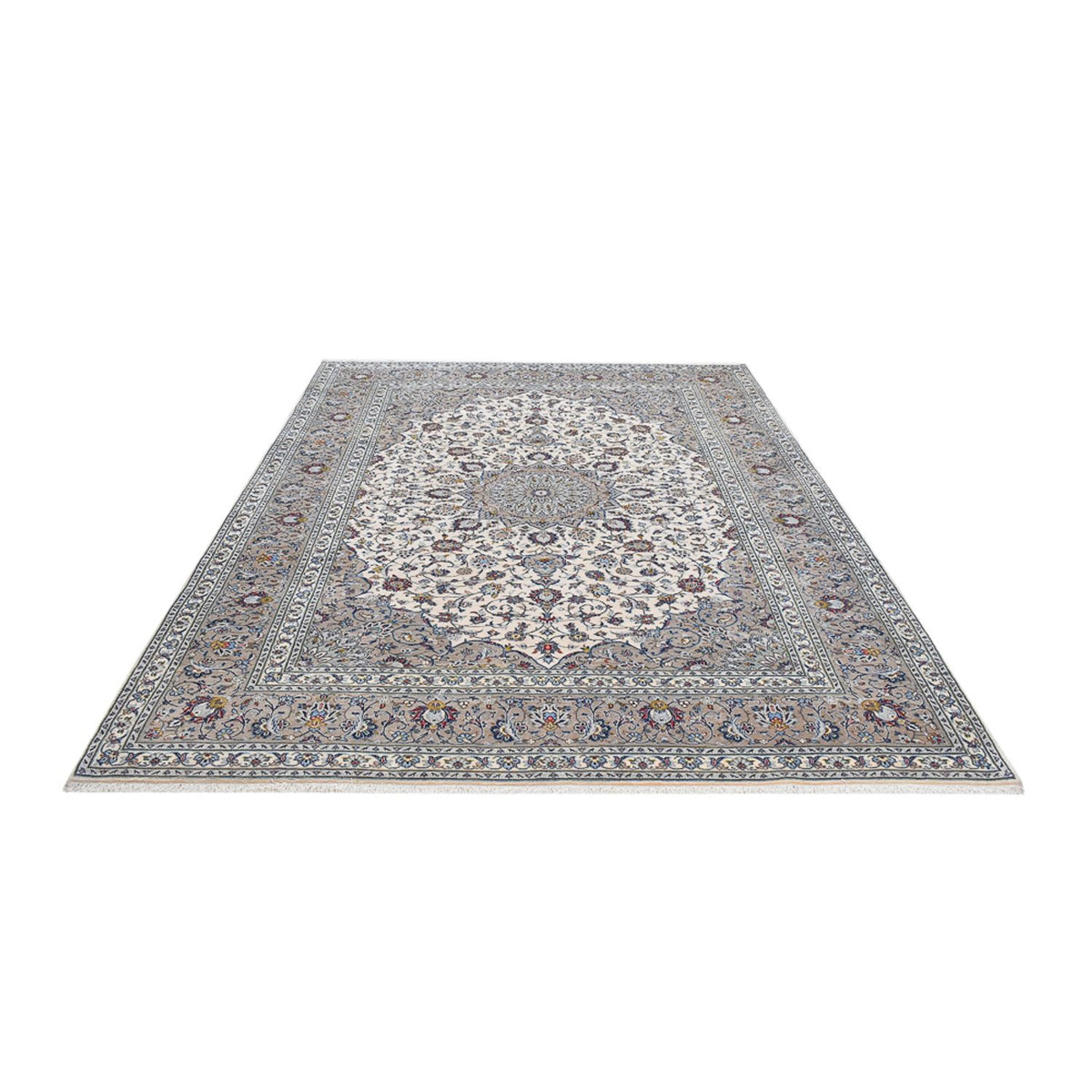 Alfombra persa - Keshan - Real - 343 x 250 cm - gris