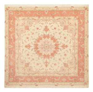 Alfombra Persa - Tabriz - Real cuadrado  - 245 x 245 cm - beige claro