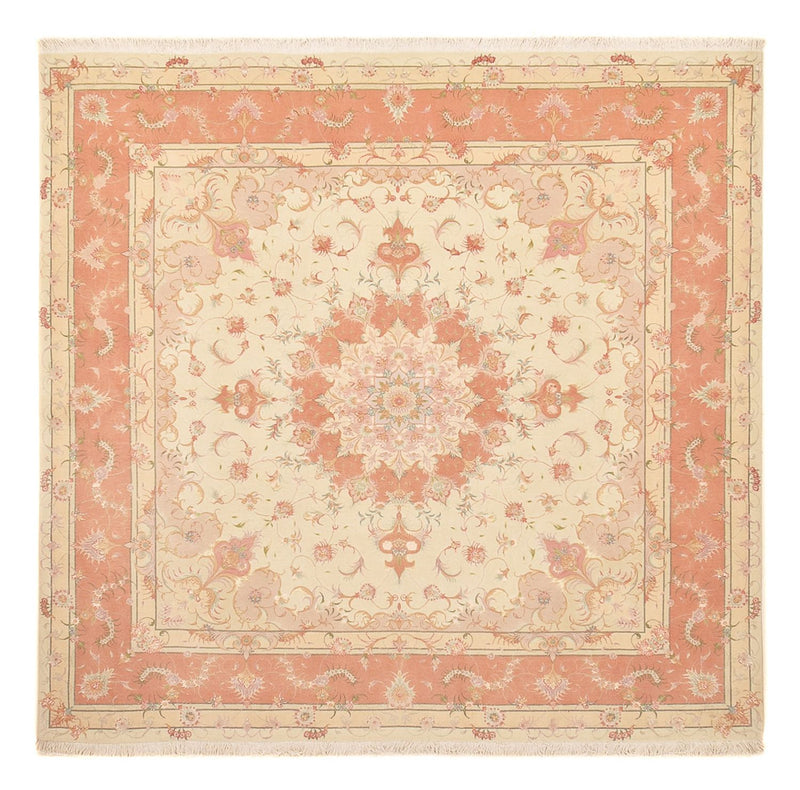 Alfombra Persa - Tabriz - Real cuadrado  - 245 x 245 cm - beige claro