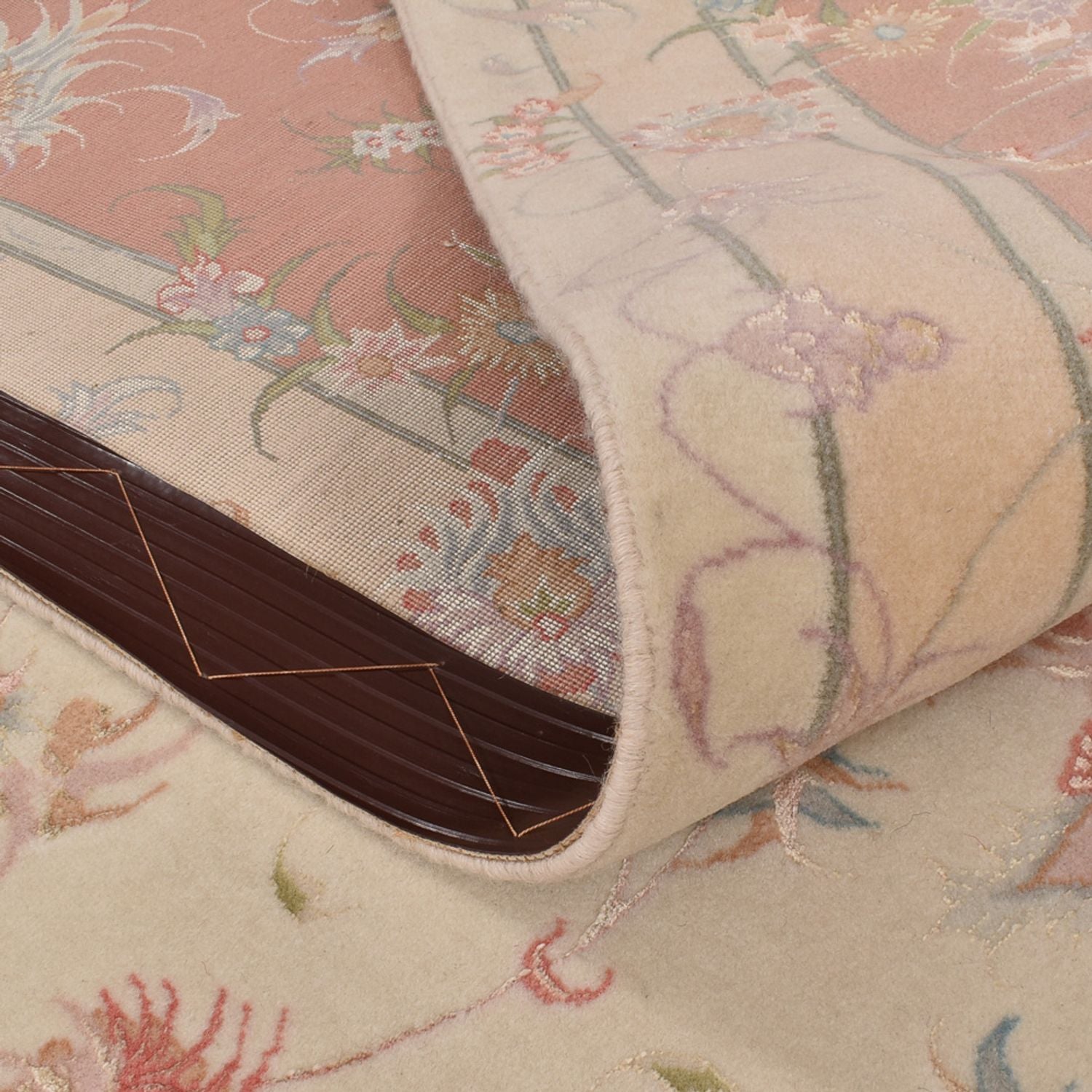 Alfombra Persa - Tabriz - Real cuadrado  - 245 x 245 cm - beige claro