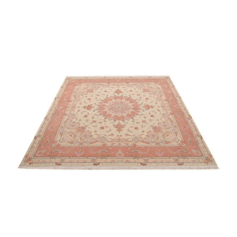 Alfombra Persa - Tabriz - Real cuadrado  - 245 x 245 cm - beige claro
