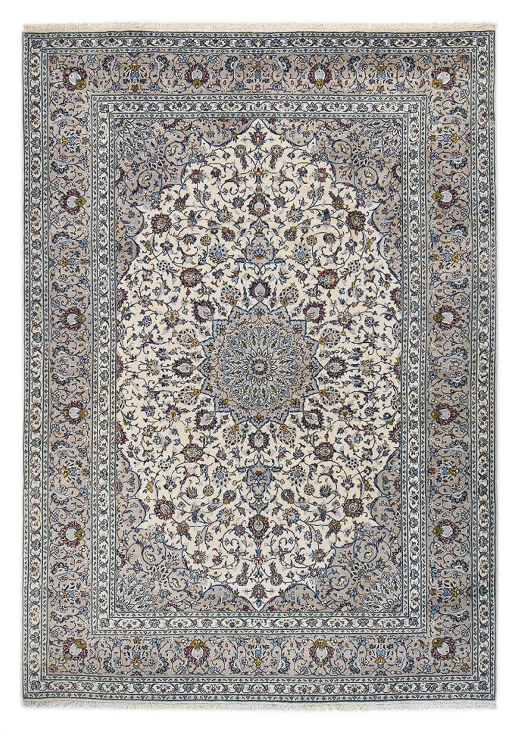 Alfombra persa - Keshan - Real - 346 x 246 cm - gris