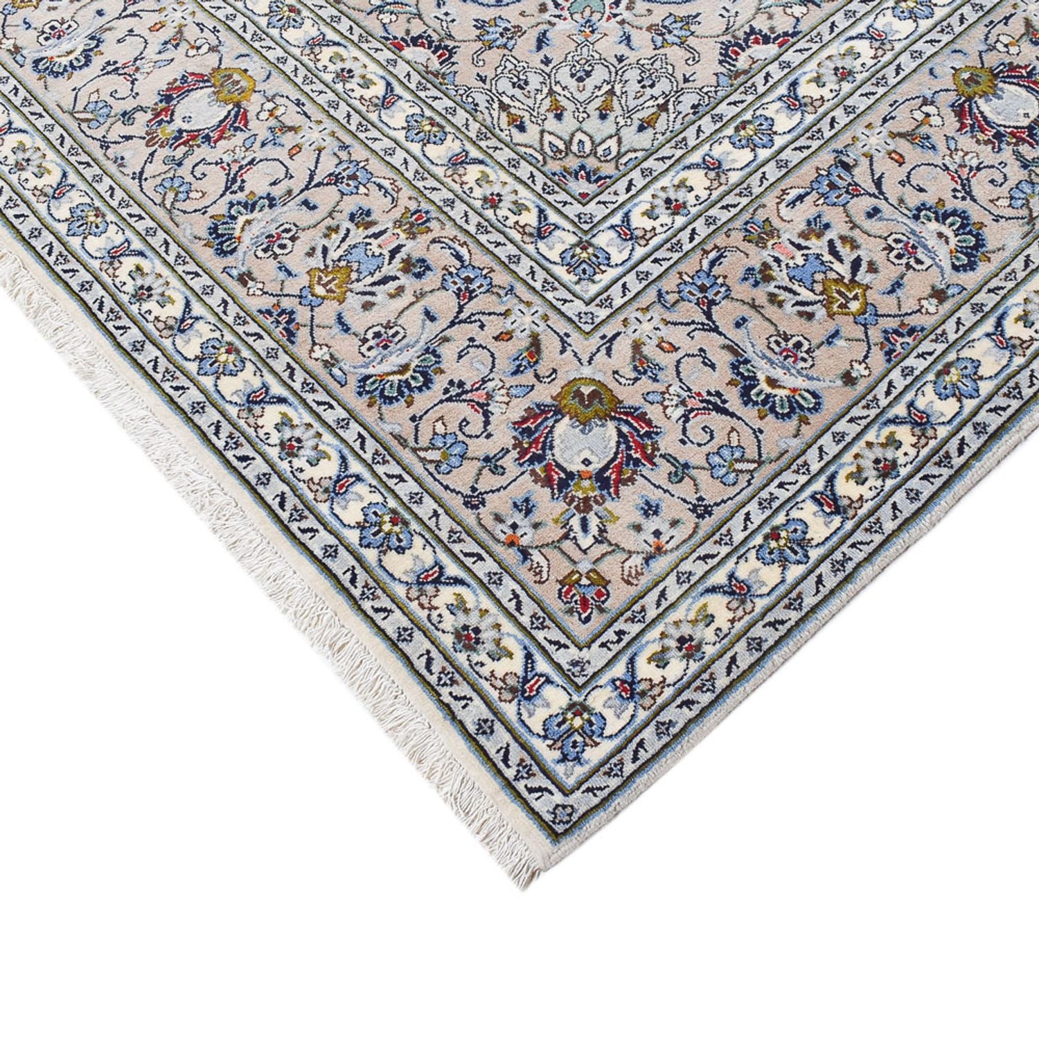 Alfombra persa - Keshan - Real - 346 x 246 cm - gris