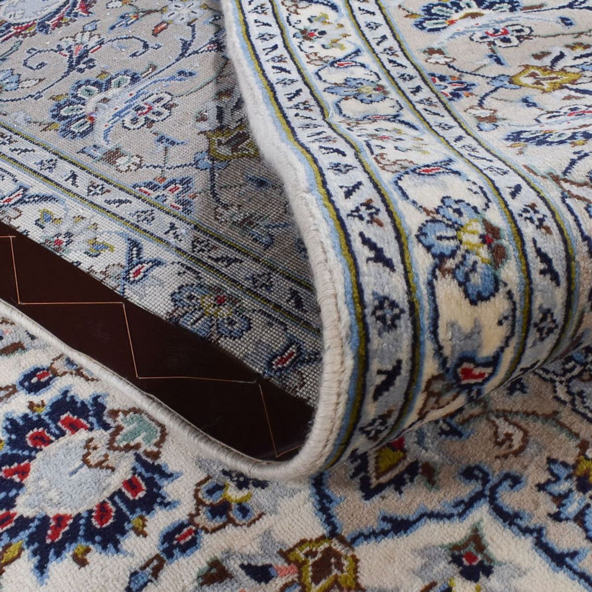 Alfombra persa - Keshan - Real - 346 x 246 cm - gris