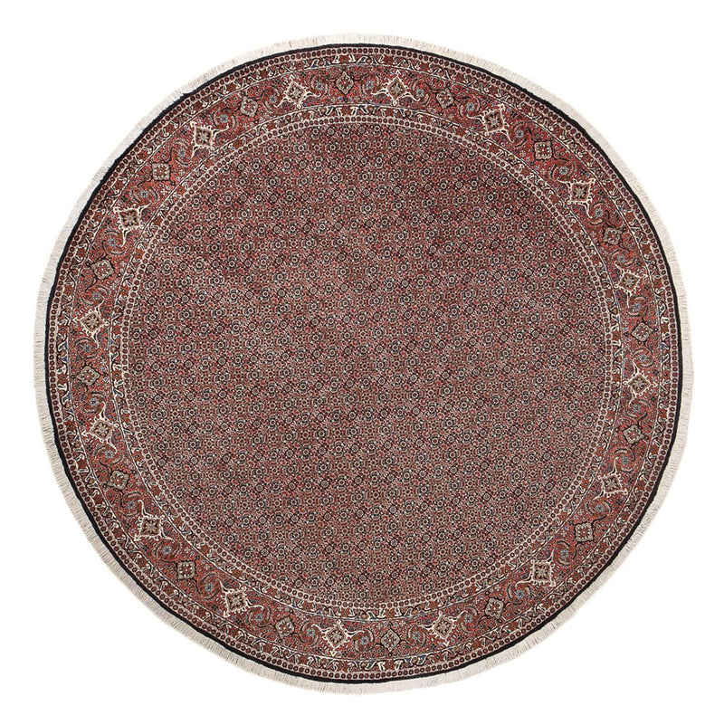 Alfombra persa - Bidjar redondo  - 300 x 300 cm - rojo oscuro