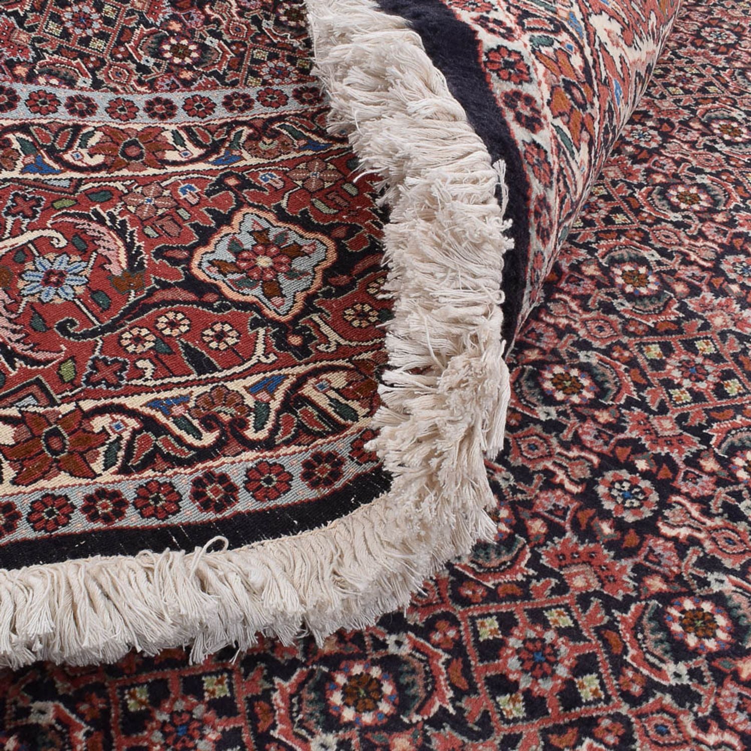 Alfombra persa - Bidjar redondo  - 300 x 300 cm - rojo oscuro