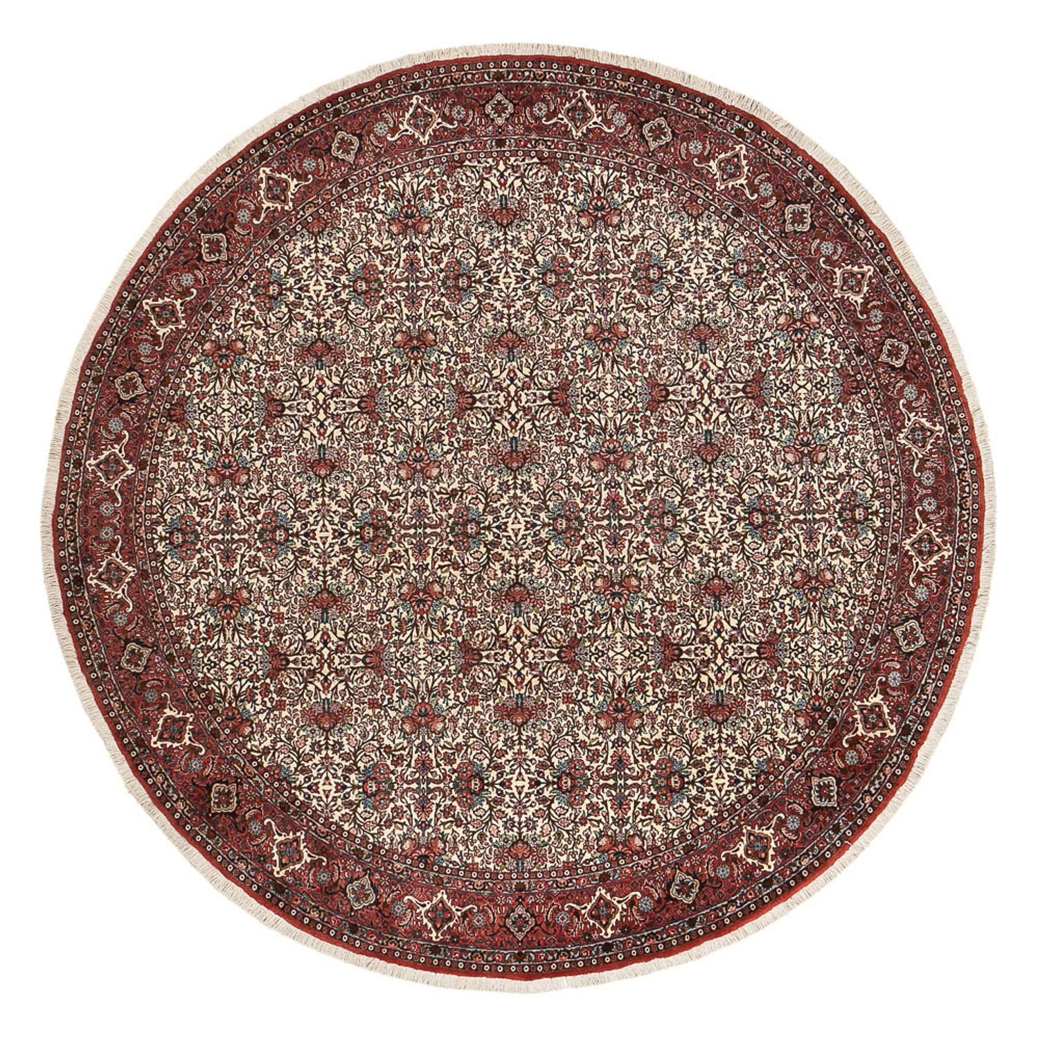 Alfombra persa - Bidjar redondo  - 300 x 300 cm - óxido