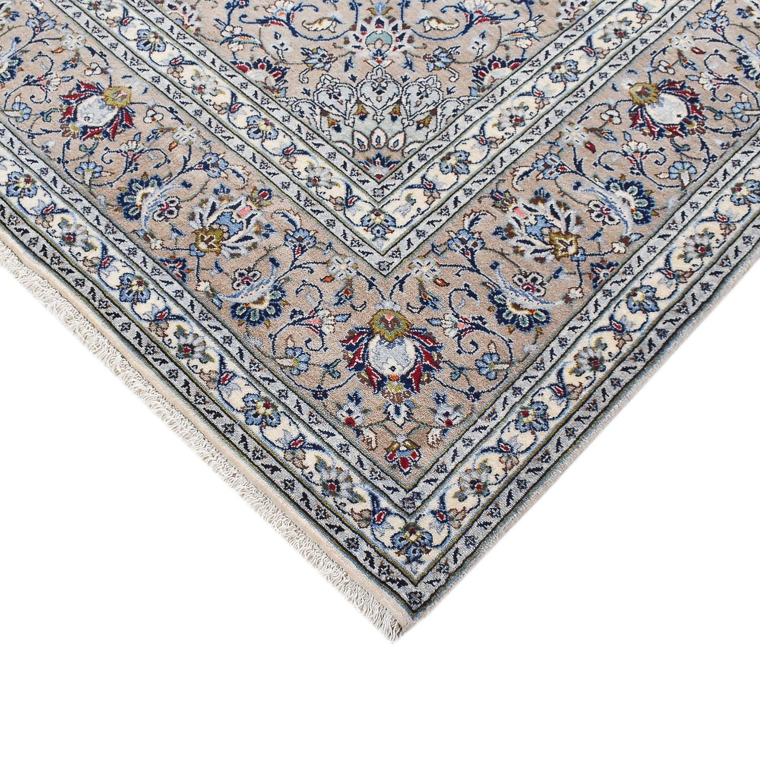 Alfombra persa - Keshan - Real - 354 x 240 cm - gris