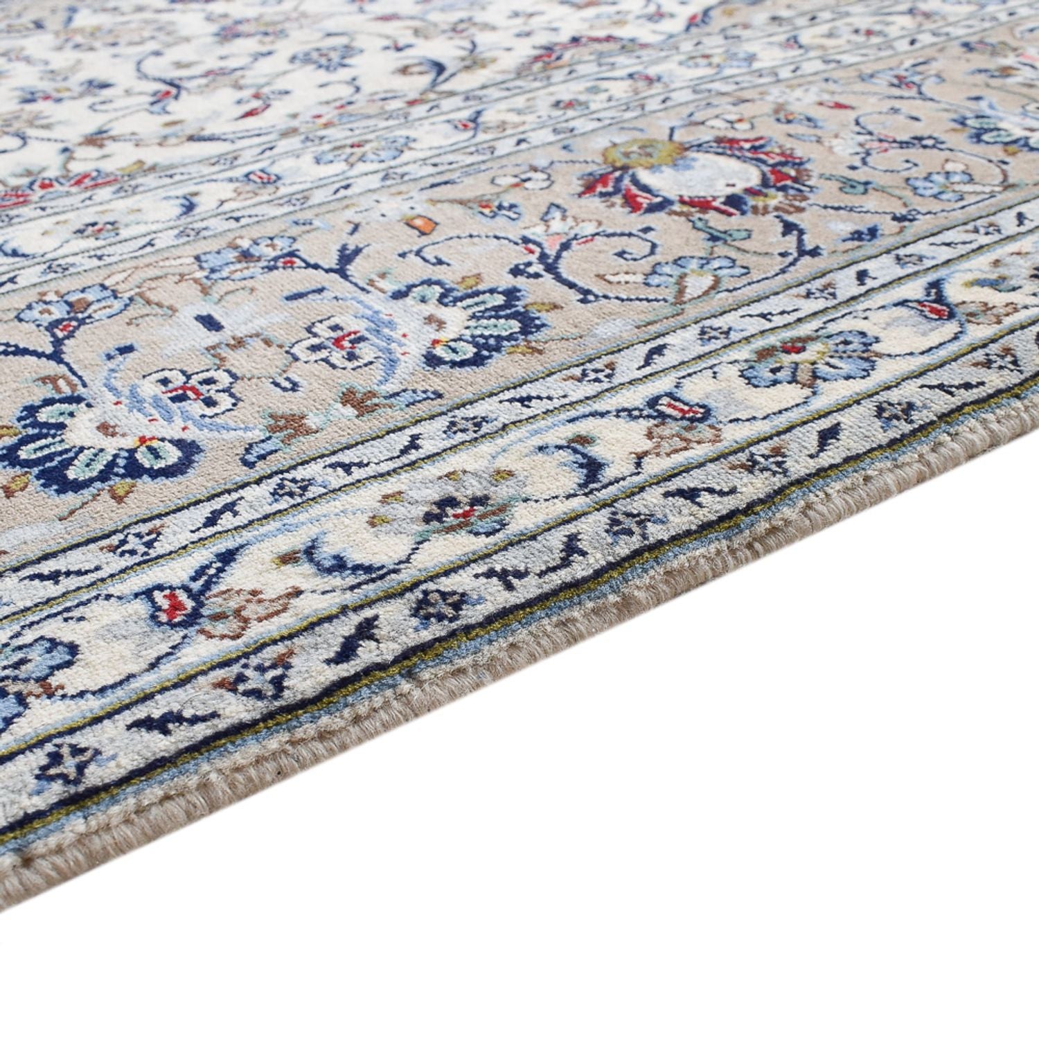 Alfombra persa - Keshan - Real - 354 x 240 cm - gris