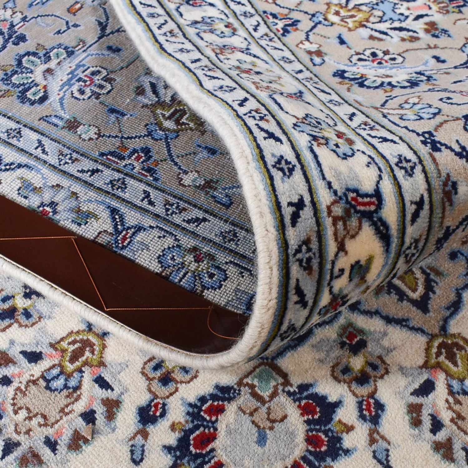 Alfombra persa - Keshan - Real - 354 x 240 cm - gris