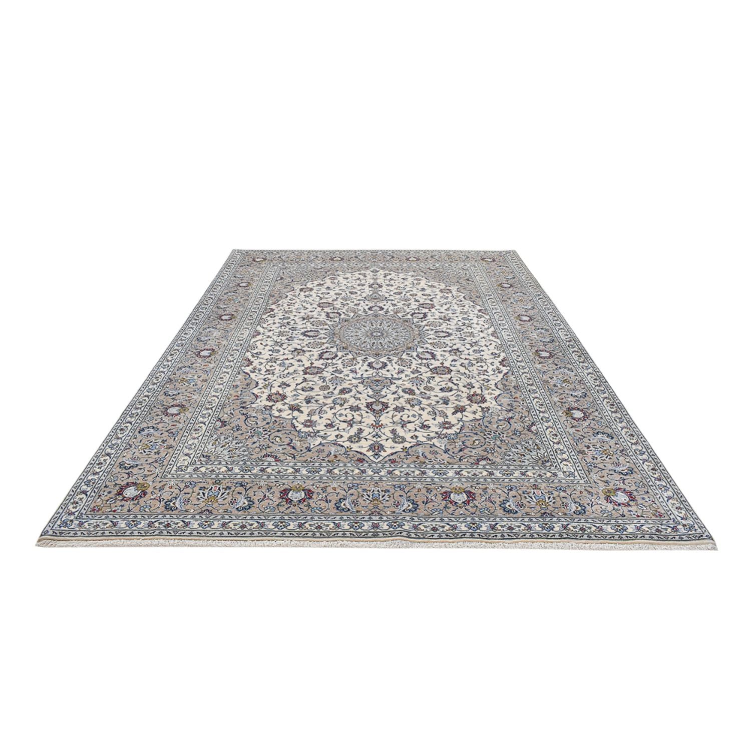 Alfombra persa - Keshan - Real - 354 x 240 cm - gris