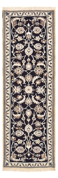 Alfombra de pasillo Alfombra Persa - Nain - Real - 186 x 65 cm - azul oscuro