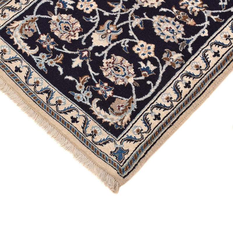 Alfombra de pasillo Alfombra Persa - Nain - Real - 186 x 65 cm - azul oscuro