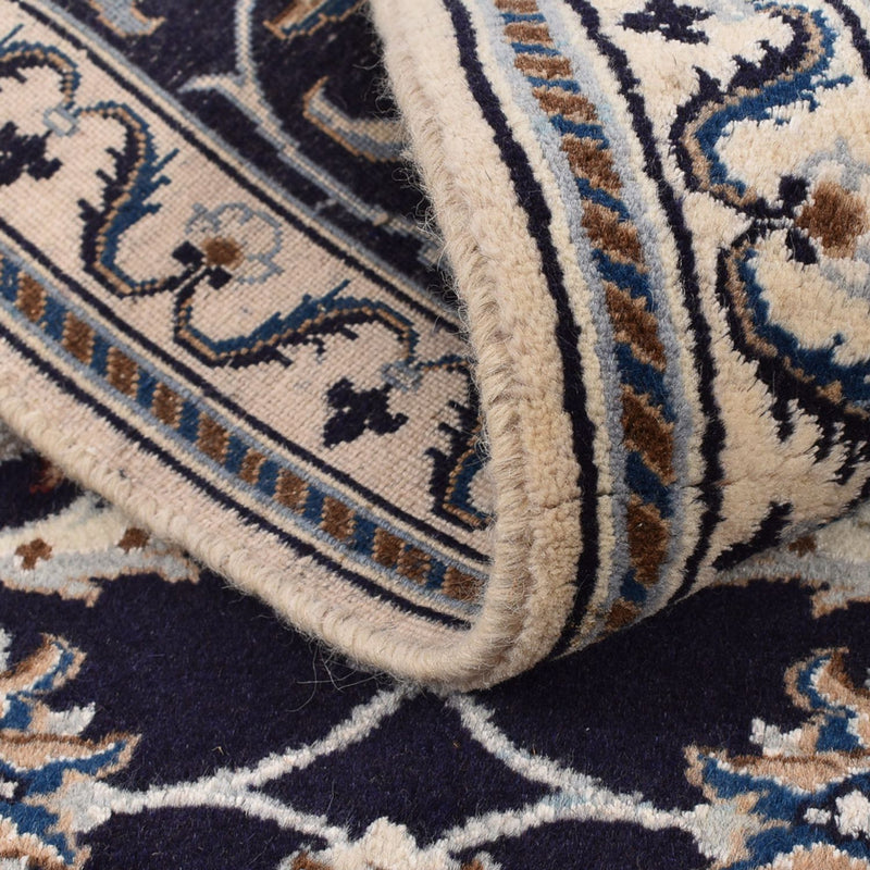Alfombra de pasillo Alfombra Persa - Nain - Real - 186 x 65 cm - azul oscuro