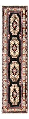 Alfombra de pasillo Alfombra Persa - Tabriz - Prima - 305 x 75 cm - azul oscuro