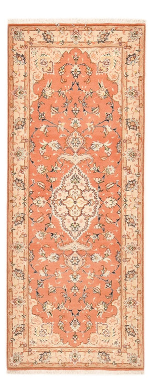 Alfombra de pasillo Alfombra Persa - Tabriz - Real - 203 x 80 cm - rojo claro