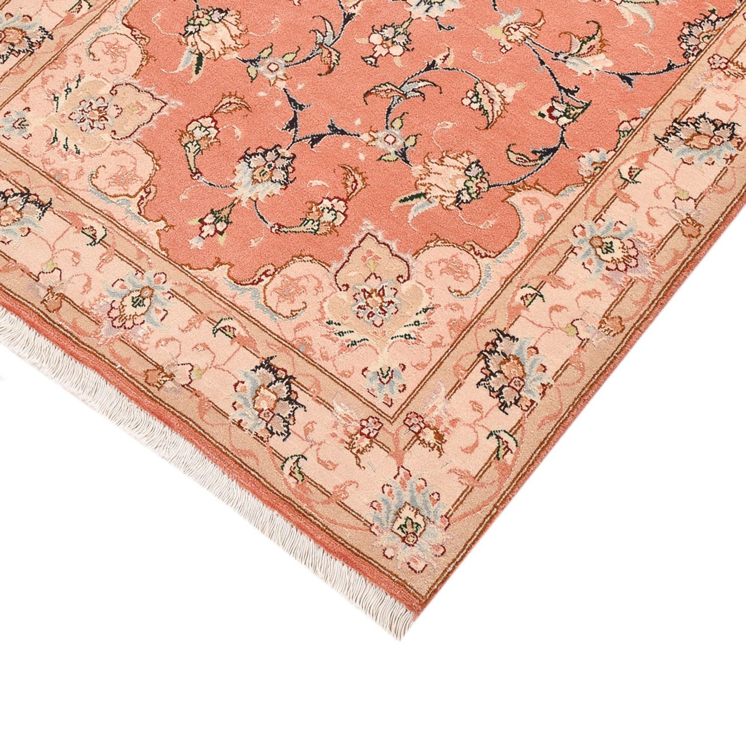 Alfombra de pasillo Alfombra Persa - Tabriz - Real - 203 x 80 cm - rojo claro