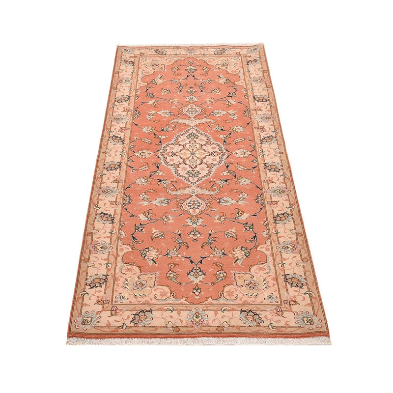 Alfombra de pasillo Alfombra Persa - Tabriz - Real - 203 x 80 cm - rojo claro