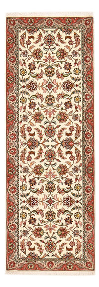 Alfombra de pasillo Alfombra Persa - Tabriz - Real - 202 x 71 cm - crema