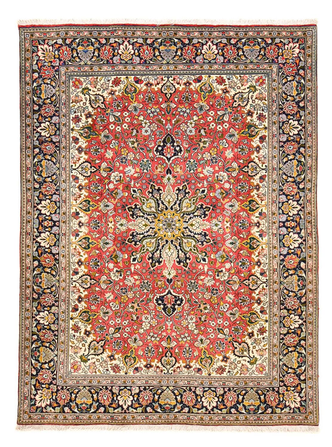 Alfombra Persa - Tabriz - Real - 198 x 147 cm - rojo
