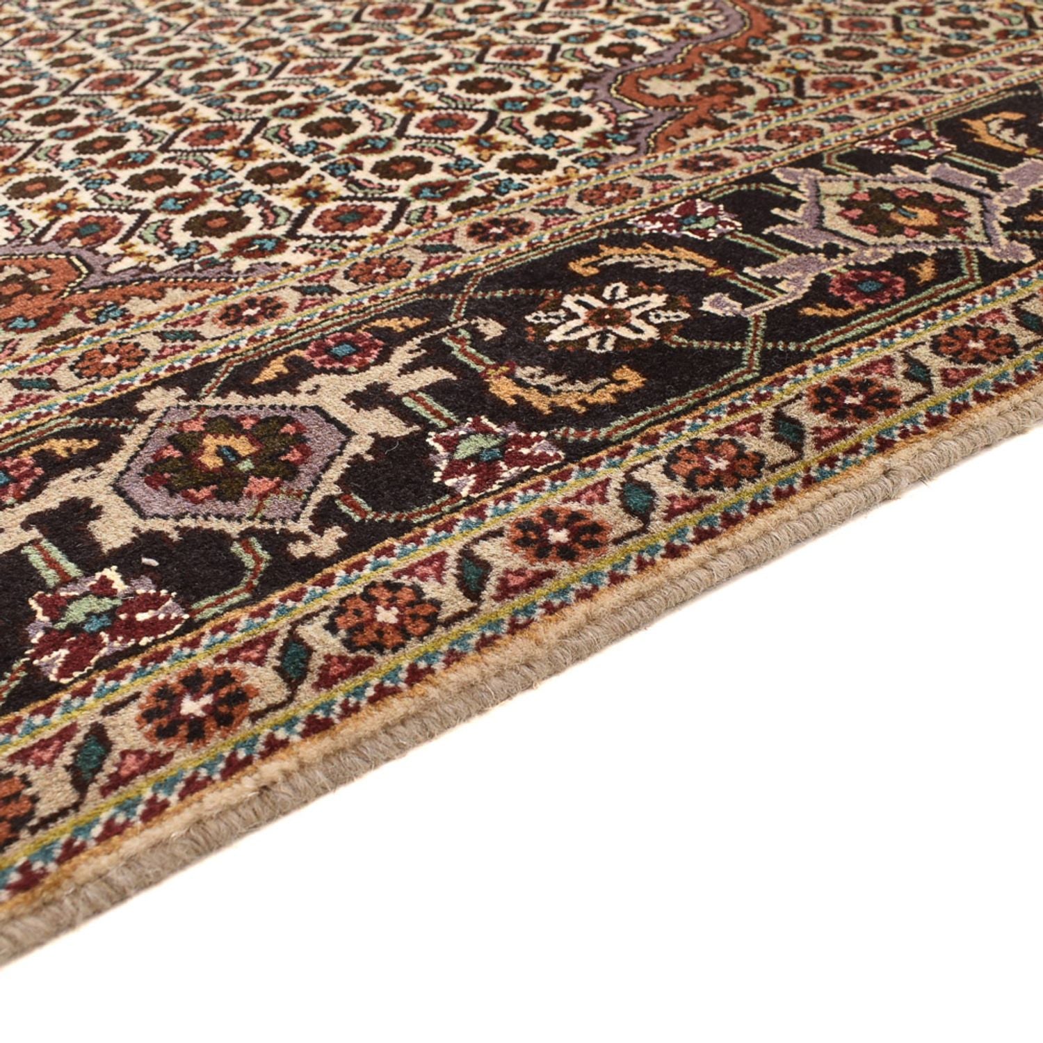Alfombra Persa - Tabriz - Real cuadrado  - 203 x 198 cm - marrón claro