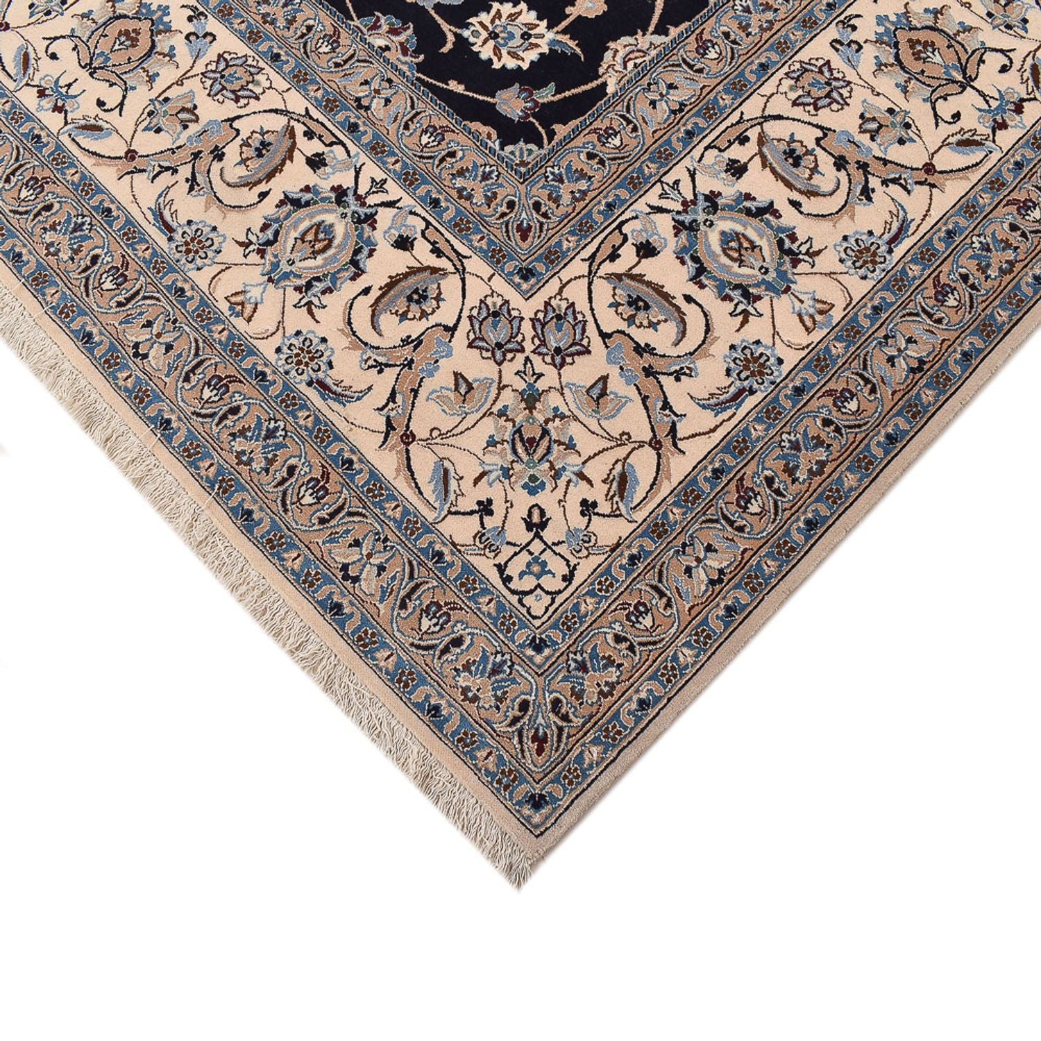 Alfombra Persa - Nain - Prima - 342 x 258 cm - azul oscuro