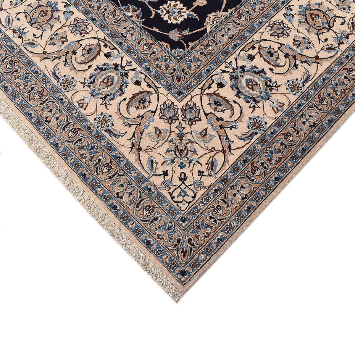 Alfombra Persa - Nain - Prima - 342 x 258 cm - azul oscuro