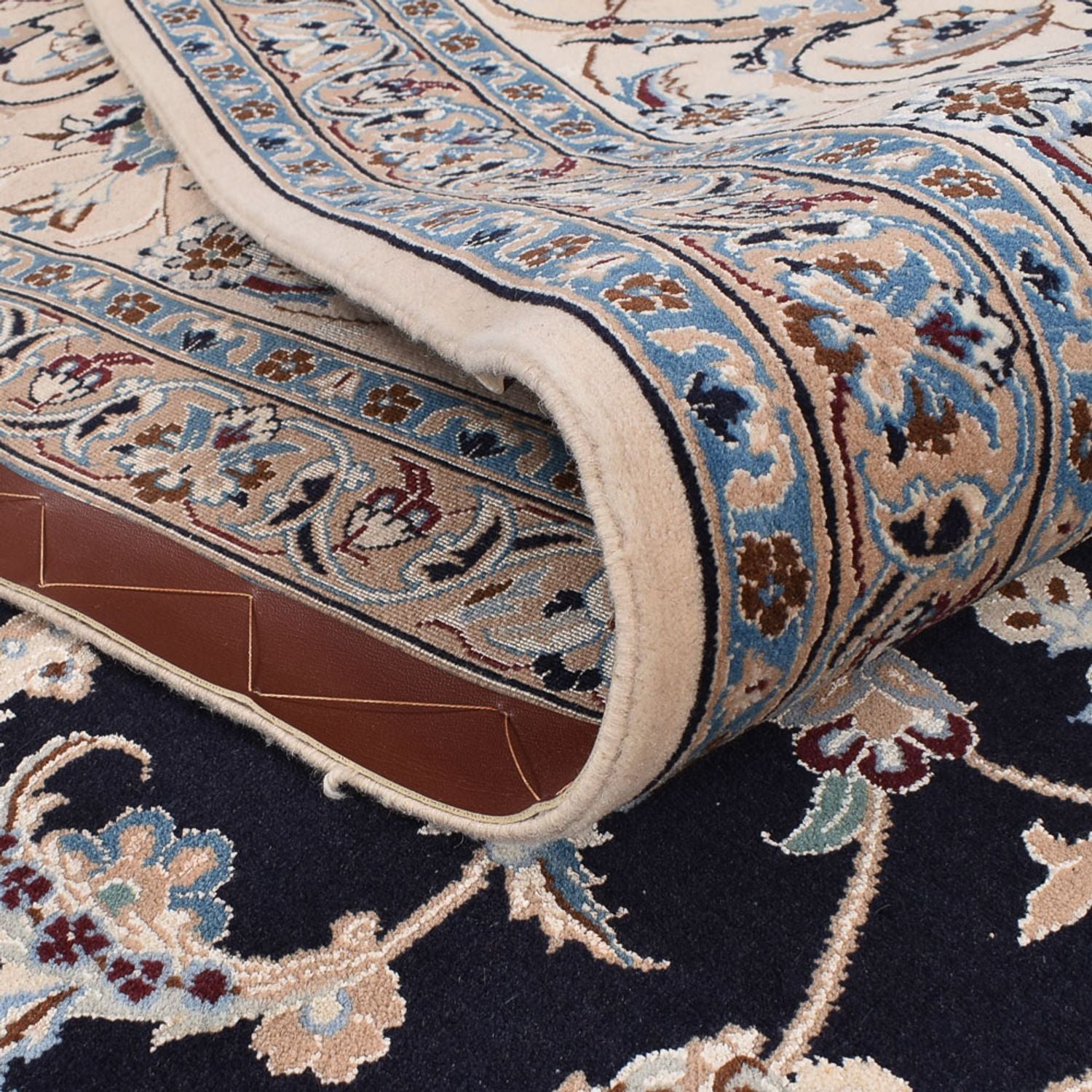Alfombra Persa - Nain - Prima - 342 x 258 cm - azul oscuro