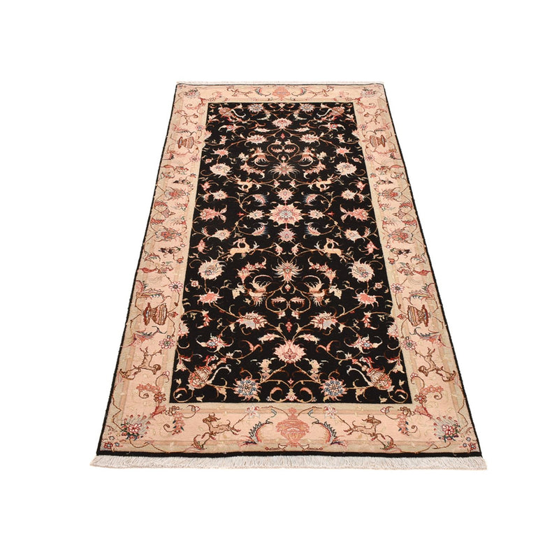 Alfombra de pasillo Alfombra Persa - Tabriz - Real - 204 x 100 cm - azul oscuro
