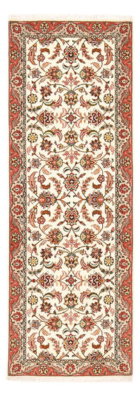 Alfombra de pasillo Alfombra Persa - Tabriz - Real - 202 x 69 cm - crema