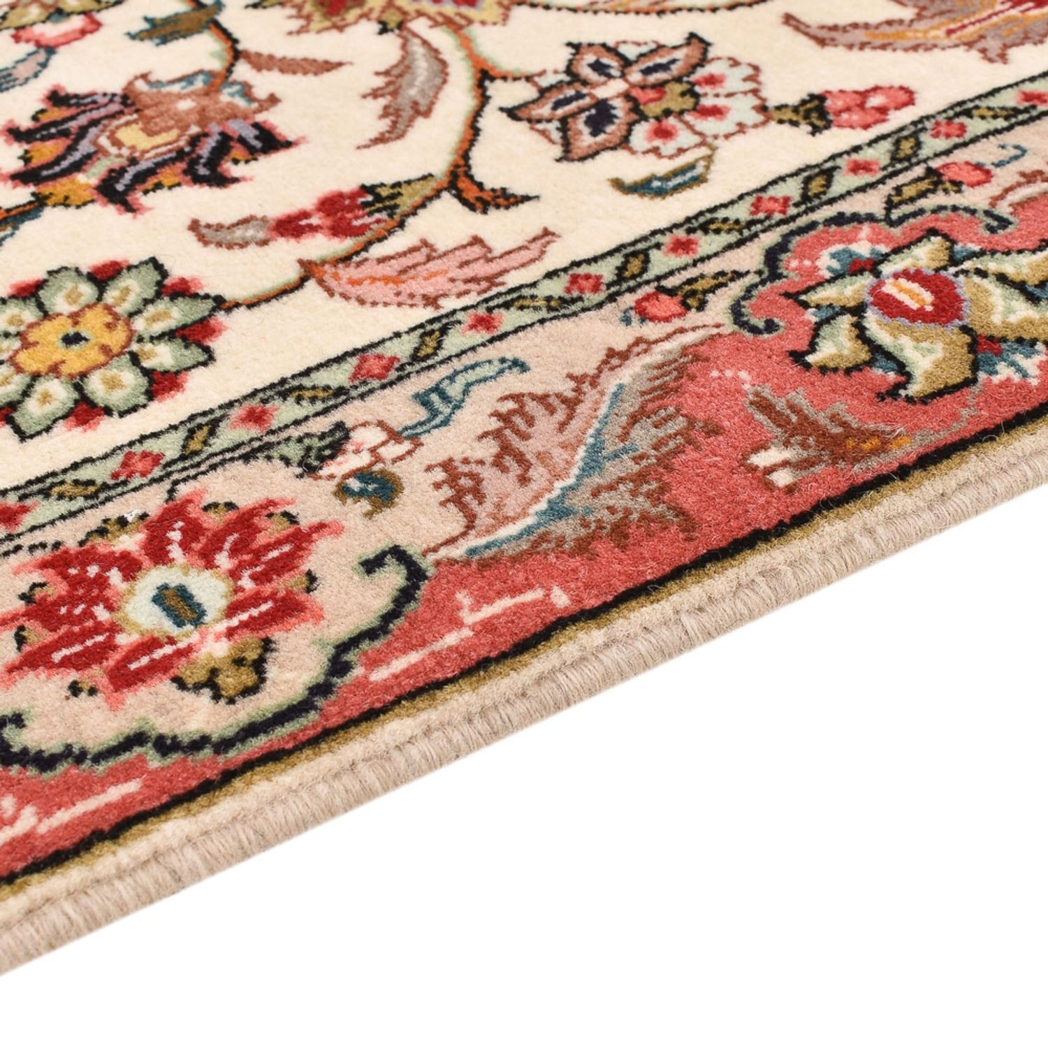 Alfombra de pasillo Alfombra Persa - Tabriz - Real - 202 x 69 cm - crema