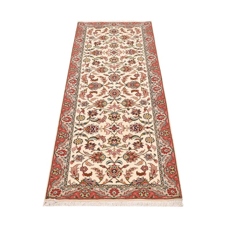 Alfombra de pasillo Alfombra Persa - Tabriz - Real - 202 x 69 cm - crema