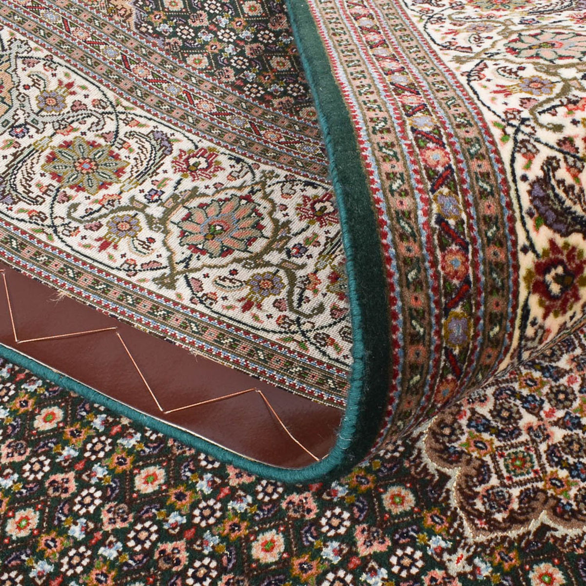 Alfombra de pasillo Alfombra Persa - Tabriz - Prima - 404 x 203 cm - arena