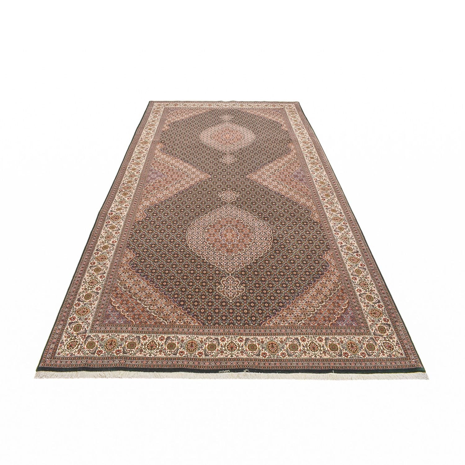 Alfombra de pasillo Alfombra Persa - Tabriz - Prima - 404 x 203 cm - arena