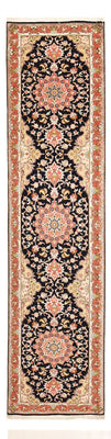 Alfombra de pasillo Alfombra Persa - Tabriz - Prima - 308 x 74 cm - azul oscuro